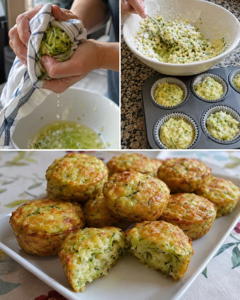 Baked zucchini and cheese pastries fresh out of the oven