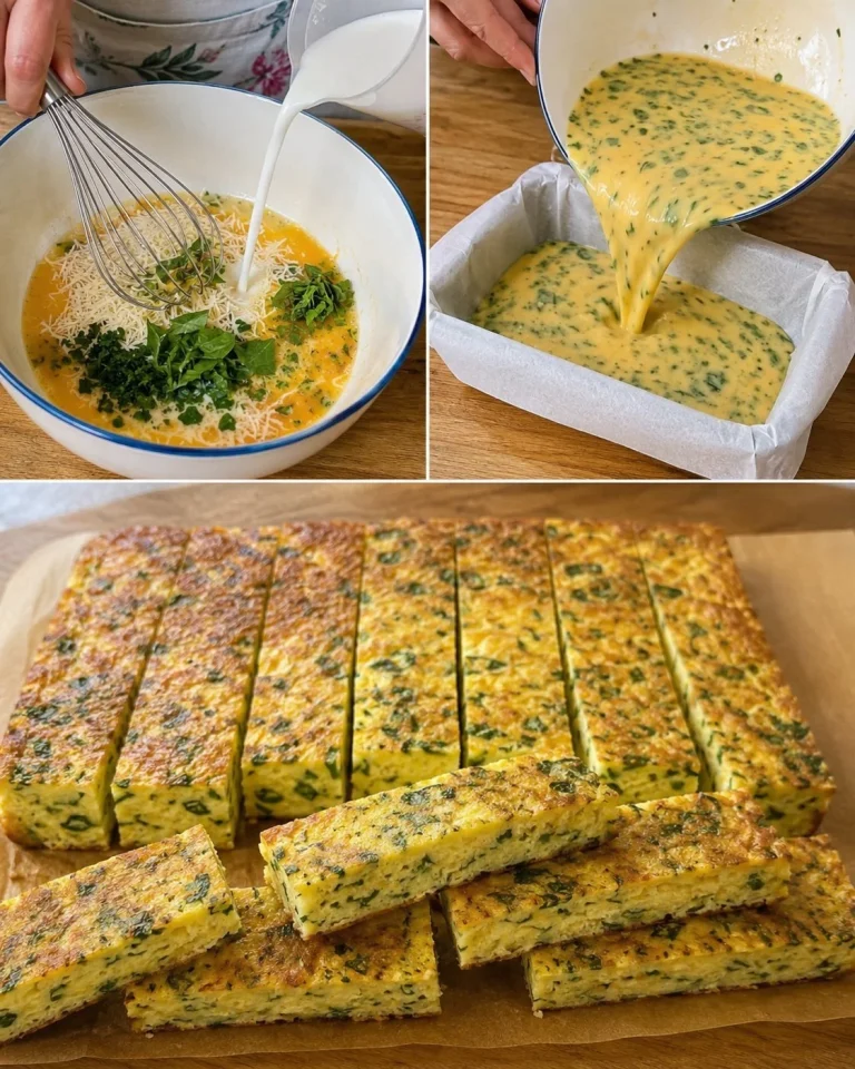 Herb frittata sticks served on a plate, showcasing vibrant colors and fresh ingredients.