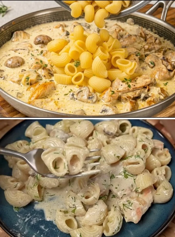 A creamy comfort dish served in under 15 minutes, featuring rich flavors and textures.