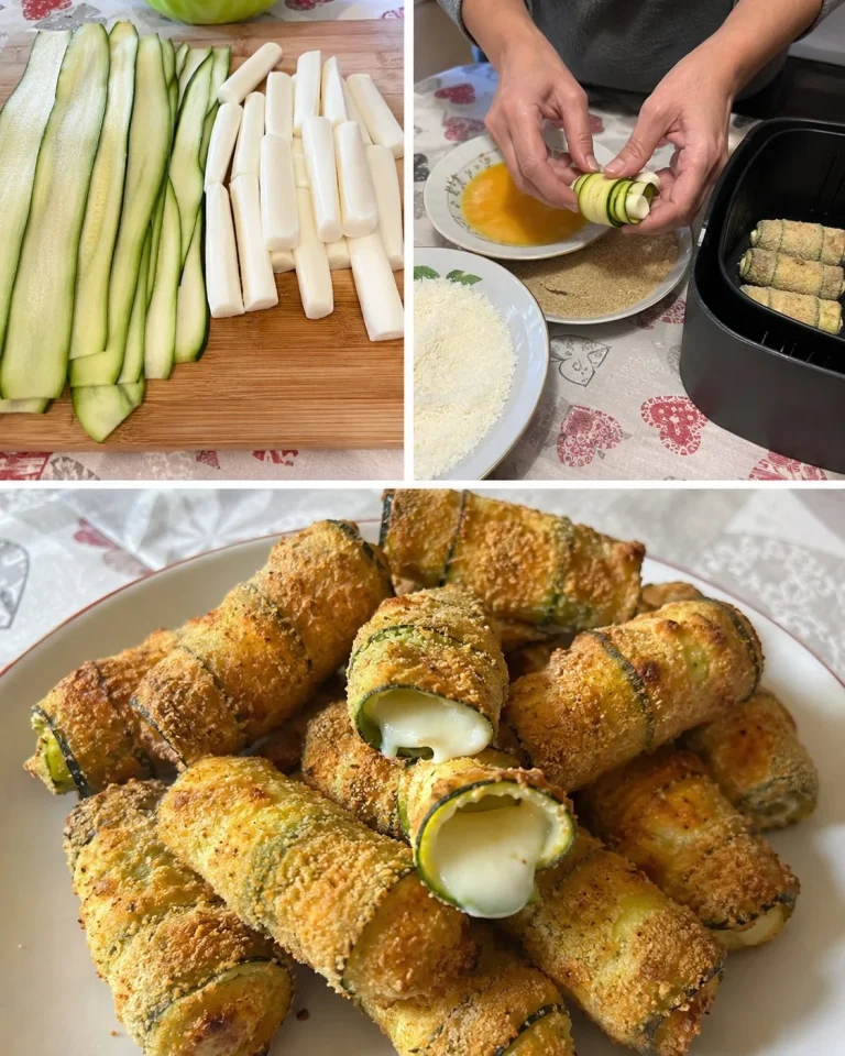 Crispy mozzarella sticks and zucchini on a plate, ready to be enjoyed.