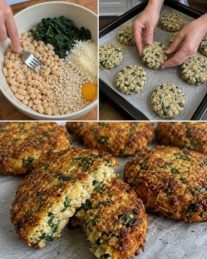 Crispy white bean croquettes served on a plate with dipping sauce