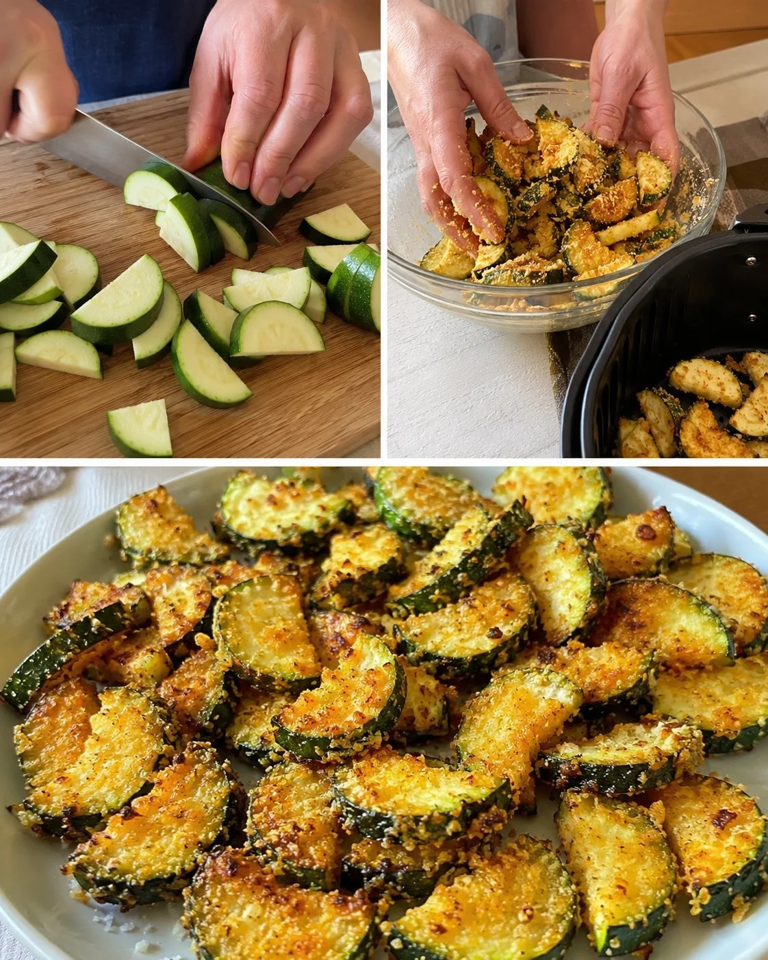 A plate of crispy zucchini with corn and paprika, garnished beautifully.