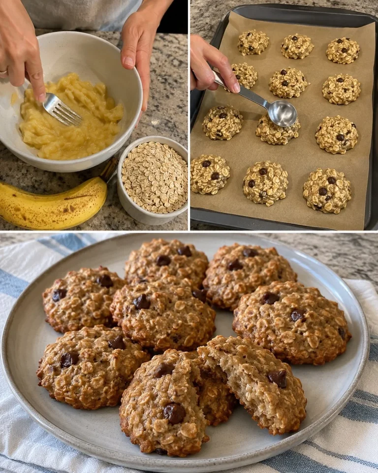 Delicious banana oat cookies made with just 2 ingredients for a healthy breakfast