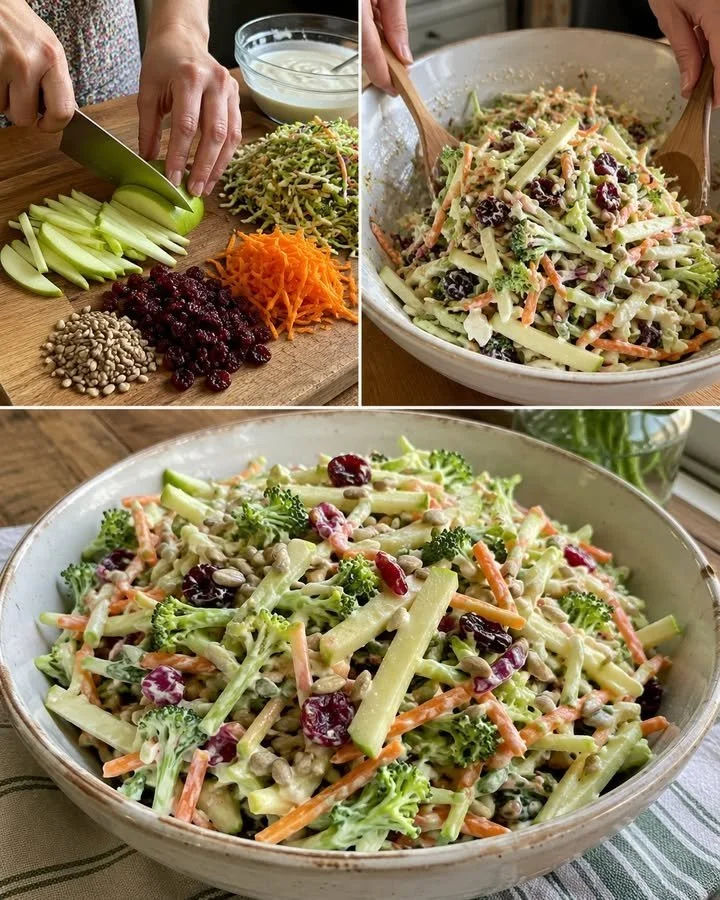 Kale salad with fresh apple slices and a light dressing