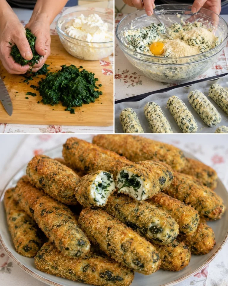Plate of crispy ricotta spinach sticks served with dipping sauce