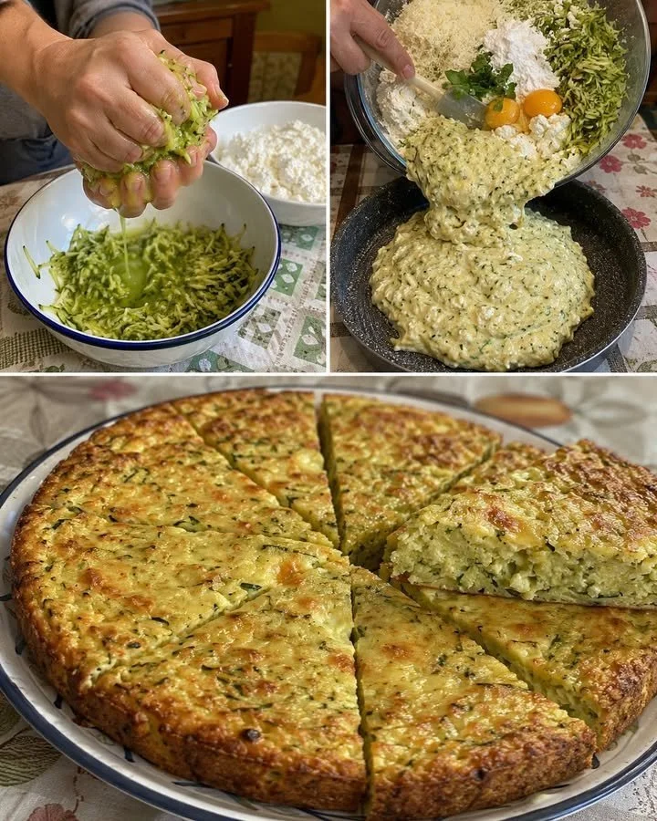 Tender zucchini topped with creamy ricotta cheese.