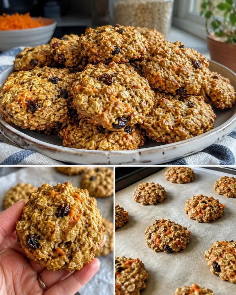 Delicious carrot raisin oat breakfast cookies on a plate