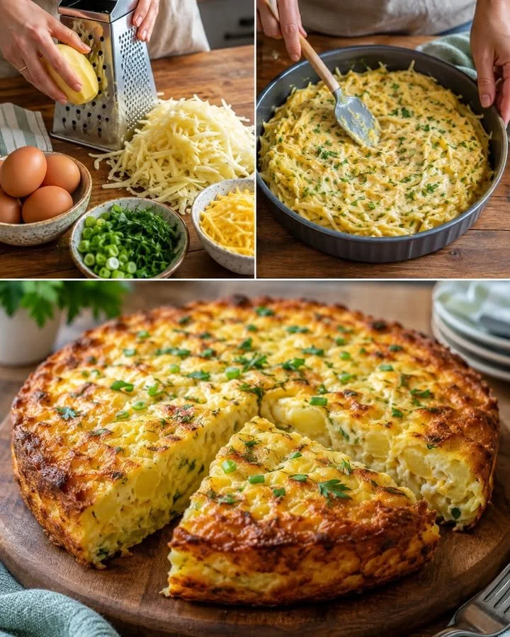 Crispy potato pancakes topped with chicken, veggies, cheese, and dill sauce.