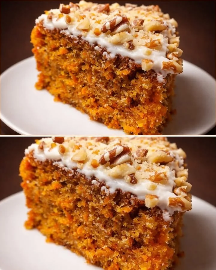 Healthy carrot orange cake made without flour and sugar, topped with orange zest.