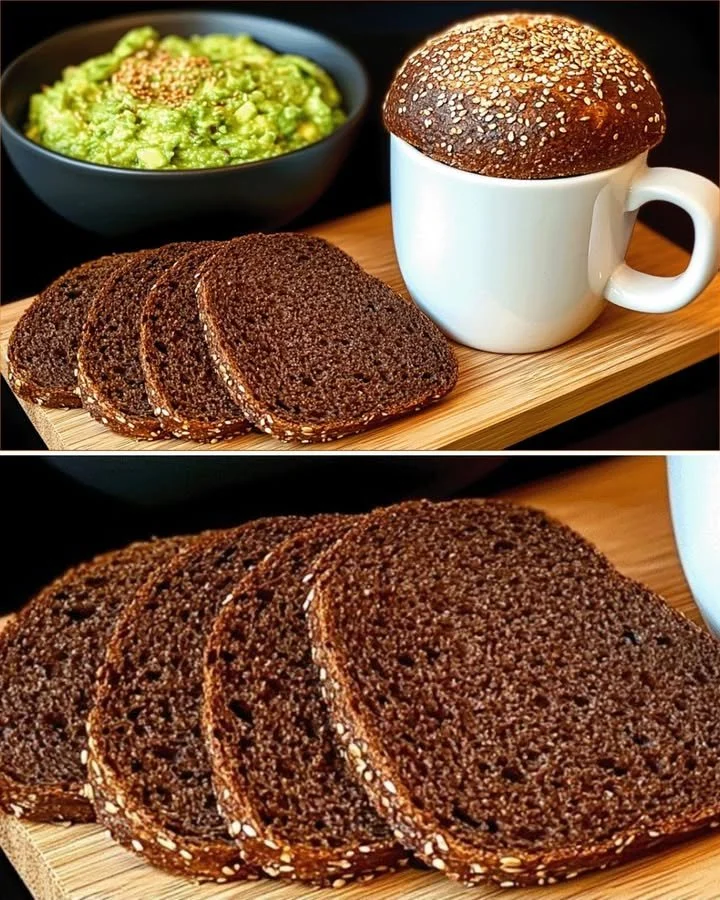 Delicious low-carb mug bread, made without flour, yeast, or sugar in a mug.