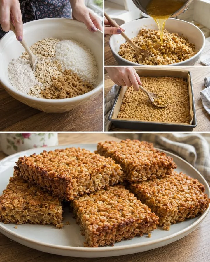 Delicious Oat Crunchies, a chewy sweet treat made from wholesome oats