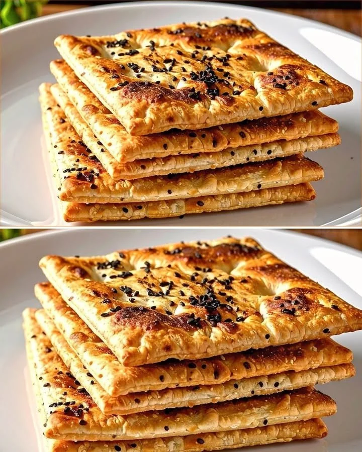 Oats yogurt flatbread served on a plate with fresh ingredients