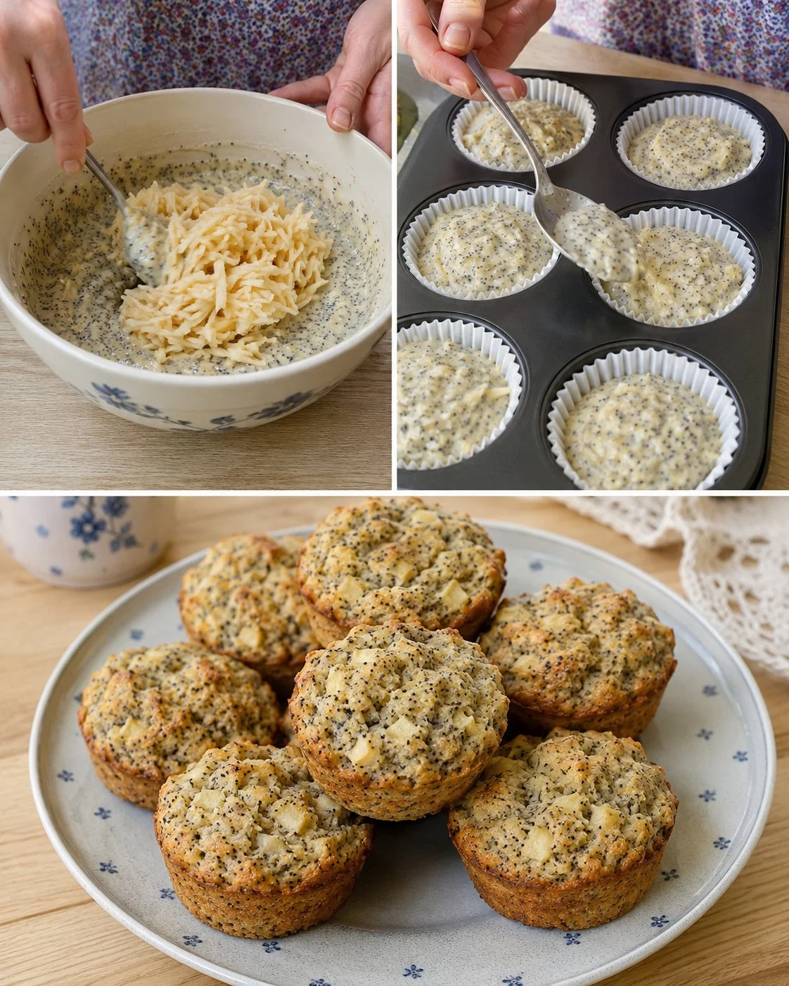 Delicious poppy seed apple cups baked to perfection with fresh apples.