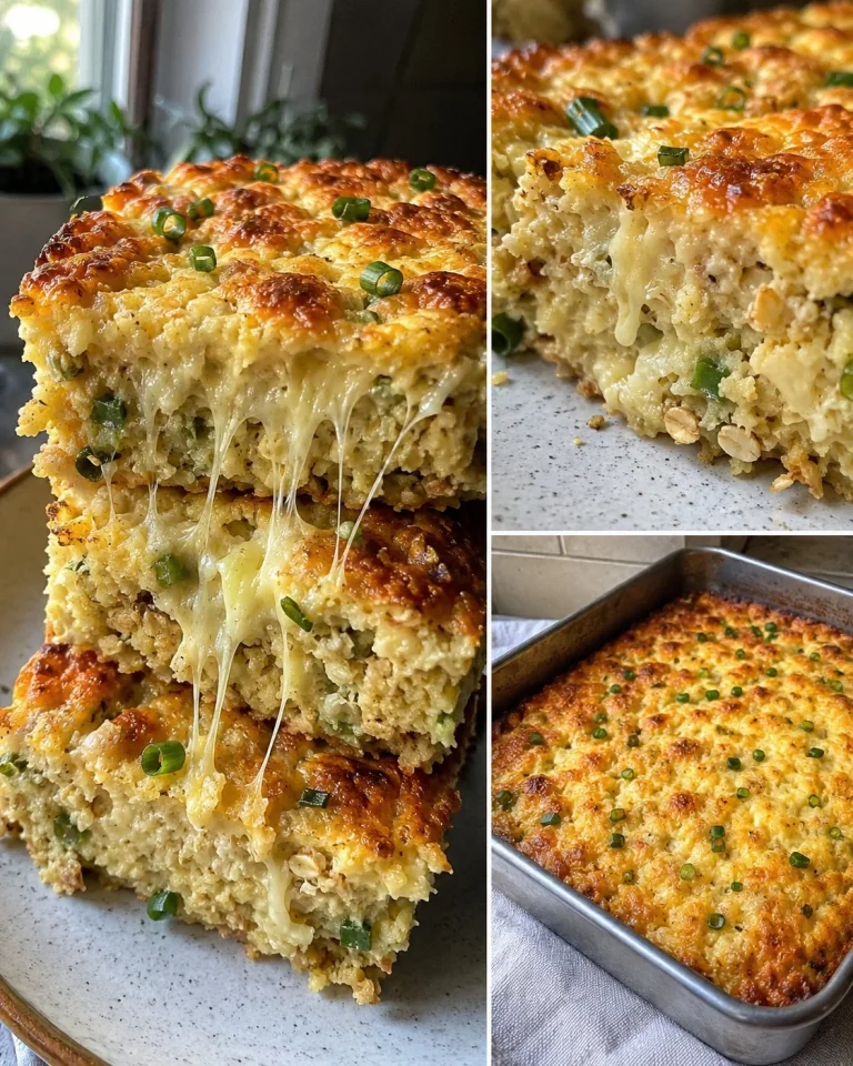 Savory oat yogurt cheese squares recipe with healthy ingredients