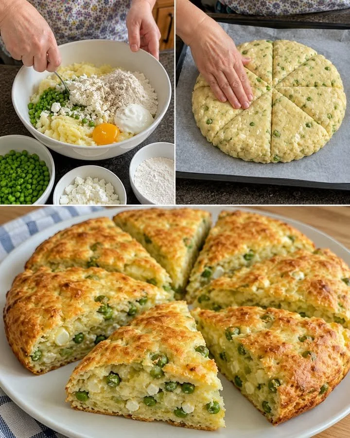 Simple potato bake with a golden crust and fluffy interior served in a dish.
