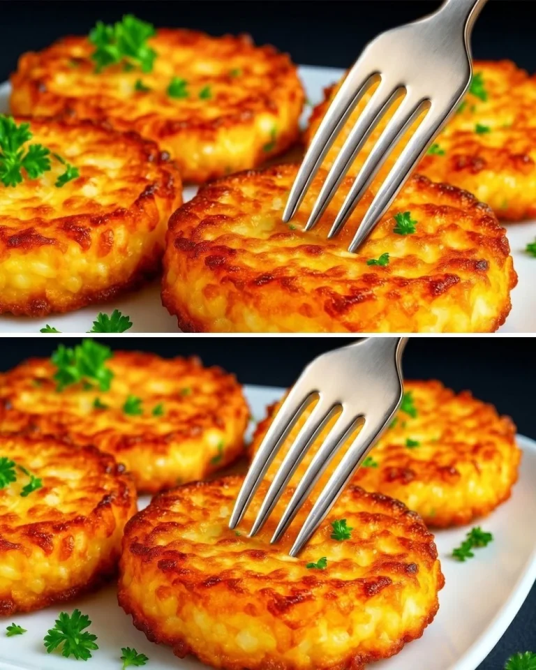 Crispy zucchini and potato fritters served on a plate