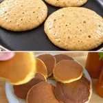 Healthy pancakes made with oatmeal and yogurt, no sugar or flour.
