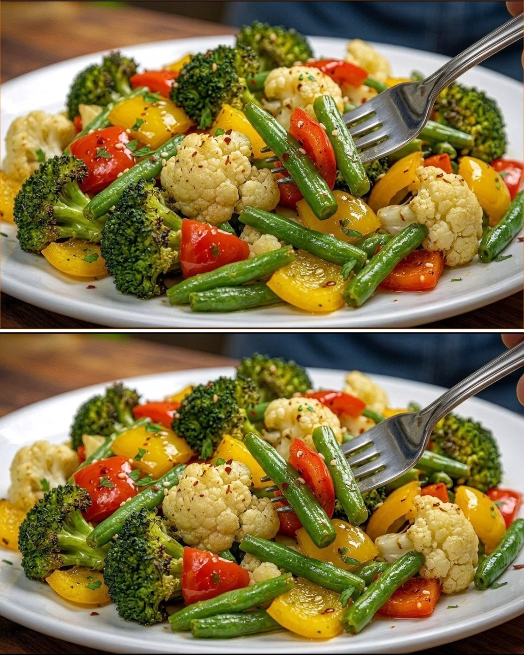 Freshly cooked broccoli and cauliflower, served in a bowl